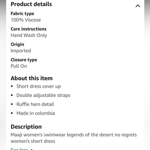 NEW Maaji Women’s Standard No Regrets Swimsuit Coverup Mini Dress Adjustable L - Picture 4 of 4